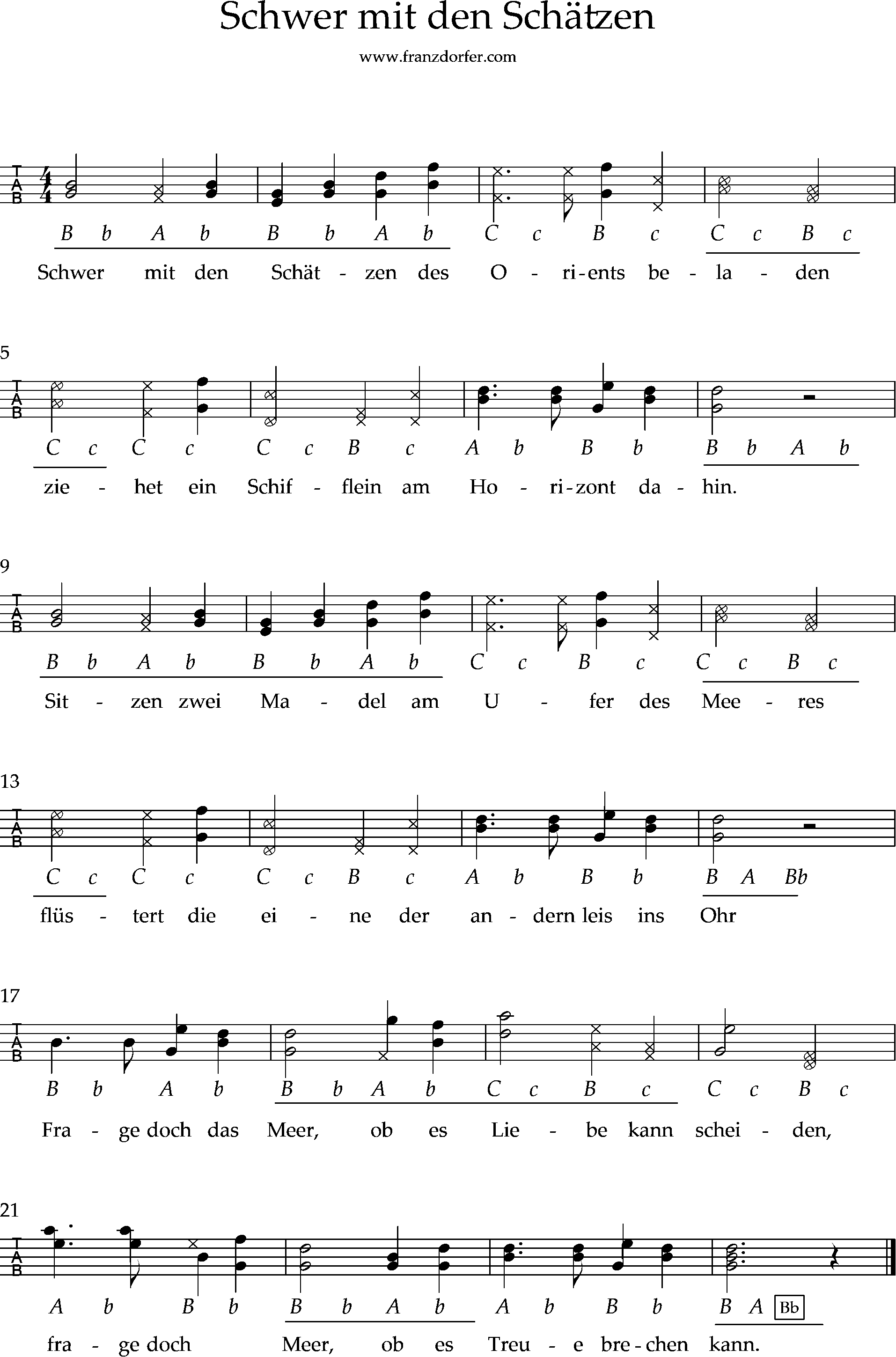 Griffschrift- Schwer mit den Schätzen 2.Reihe schwer mit den Schätzen, Griffschrift- 2.Reihe
